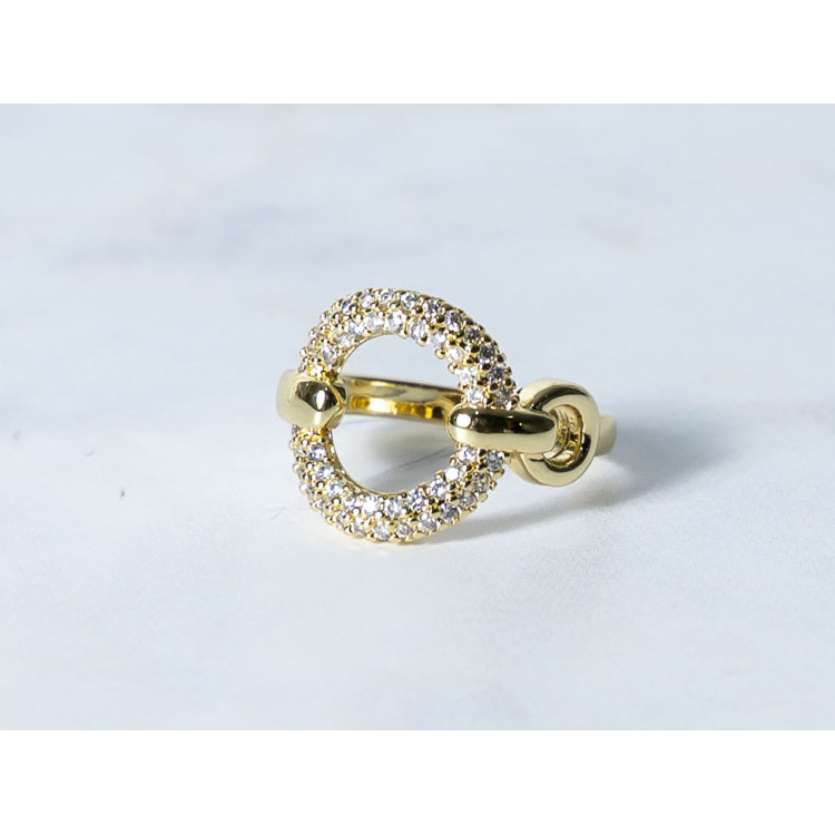 The Infinity Ring Collection Elegance and Chic Freesize Non Tarnish Gold Colour