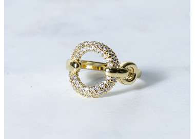 The Infinity Ring Collection Elegance and Chic Freesize Non Tarnish Gold Colour