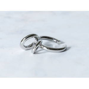 The Infinity Ring Collection Elegance and Chic Freesize Non Tarnish Silver Colour