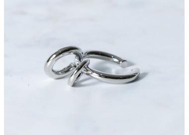 The Infinity Ring Collection Elegance and Chic Freesize Non Tarnish Silver Colour