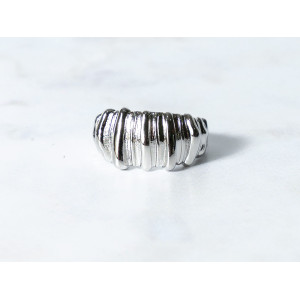 The Infinity Ring Collection Elegance and Chic Freesize Non Tarnish Silver Colour