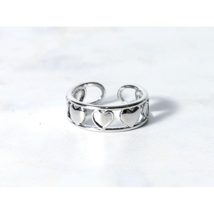 The Infinity Ring Collection Elegance and Chic Freesize Non Tarnish Silver Colour