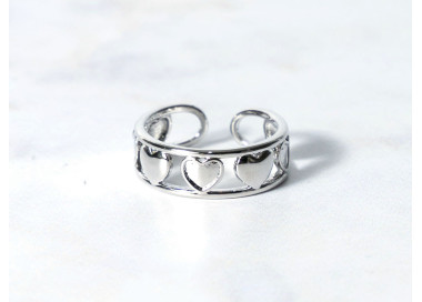 The Infinity Ring Collection Elegance and Chic Freesize Non Tarnish Silver Colour