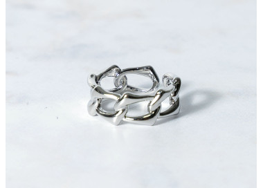 The Infinity Ring Collection Elegance and Chic Freesize Non Tarnish Silver Colour