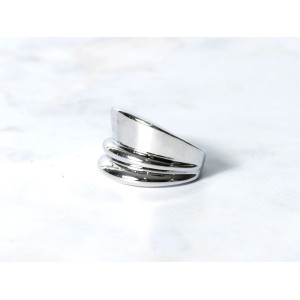 The Infinity Ring Collection Elegance and Chic Freesize Non Tarnish Silver Colour