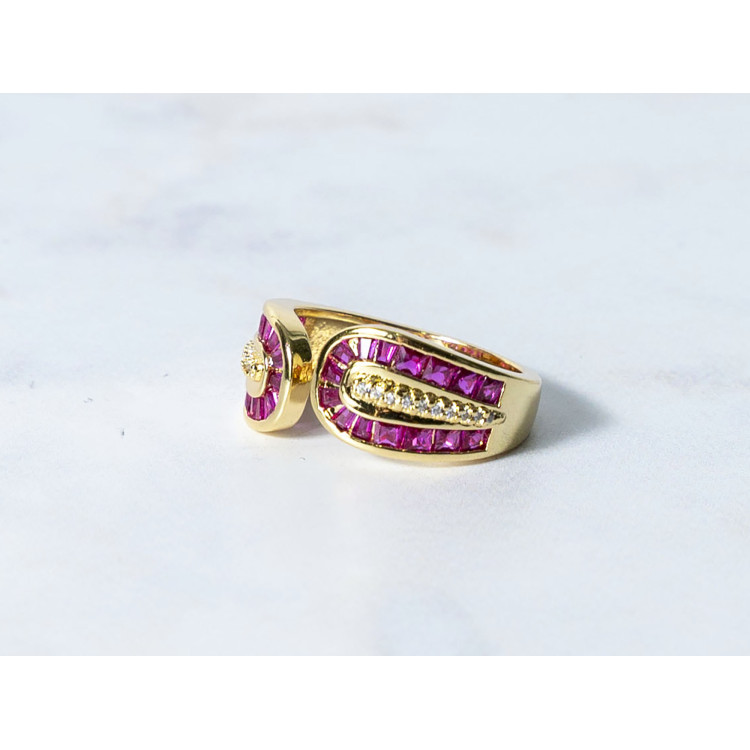 The Infinity Ring Collection Elegance and Chic Freesize Non Tarnish Gold Colour