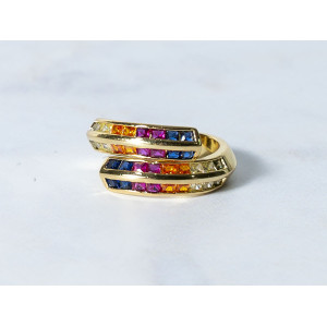 The Infinity Ring Collection Elegance and Chic Freesize Non Tarnish Gold Colour