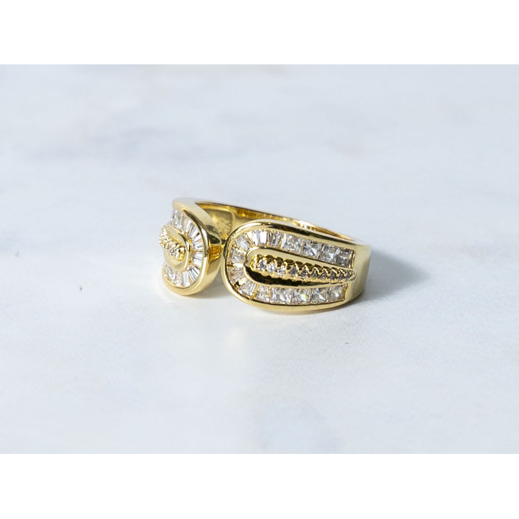 The Infinity Ring Collection Elegance and Chic Freesize Non Tarnish Gold Colour