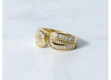 The Infinity Ring Collection Elegance and Chic Freesize Non Tarnish Gold Colour