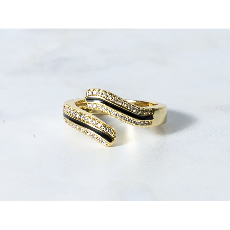 The Infinity Ring Collection Elegance and Chic Freesize Non Tarnish Gold Colour