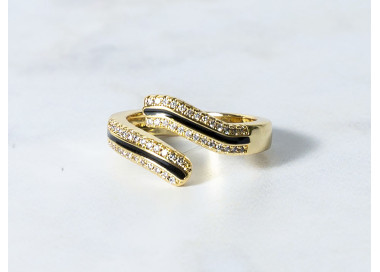 The Infinity Ring Collection Elegance and Chic Freesize Non Tarnish Gold Colour