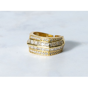 The Infinity Ring Collection Elegance and Chic Freesize Non Tarnish Gold Colour