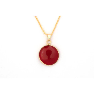 The Moon Collection Pendant 10mm Ruby Red Including Adjustable Necklace up to 45cm