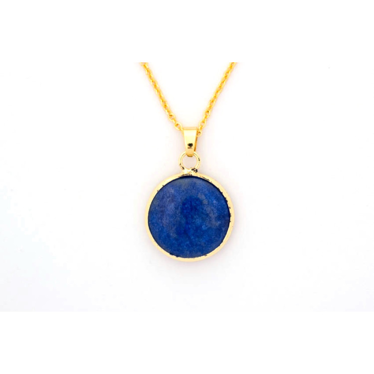 The Moon Collection Pendant 10mm Lapis Blue Including Adjustable Necklace up to 45cm