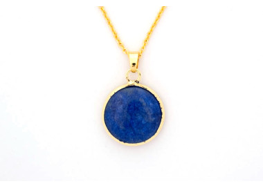 The Moon Collection Pendant 10mm Lapis Blue Including Adjustable Necklace up to 45cm