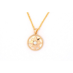 The Compass Collection Pendant 8mm Nude Gold Including Adjustable Necklace up to 45cm