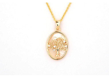 The Tree Of Life Collection Pendant 16mm Nude Pearl Including Adjustable Necklace up to 45cm