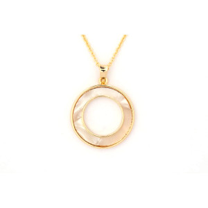 The Sun Collection Pendant 20mm Nude Pearl Including Adjustable Necklace up to 45cm