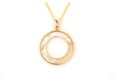 The Sun Collection Pendant 20mm Nude Pearl Including Adjustable Necklace up to 45cm