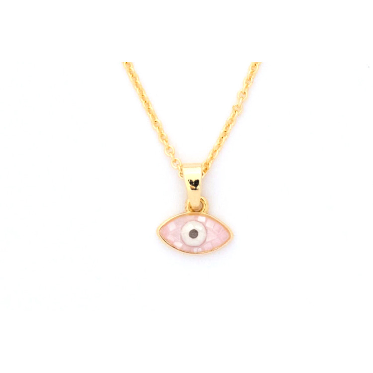 The Evil Eye Collection Pendant 8mm Lavender Rose Including Adjustable Necklace up to 45cm