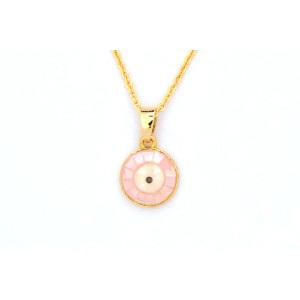 The Evil Eye Collection Pendant 8mm Lavender Rose Including Adjustable Necklace up to 45cm