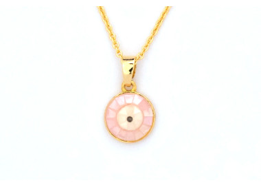 The Evil Eye Collection Pendant 8mm Lavender Rose Including Adjustable Necklace up to 45cm