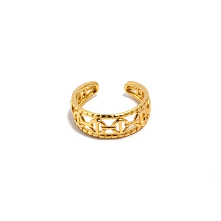 The Infinity Ring Collection Elegance and Chic Freesize Non Tarnish Gold Colour