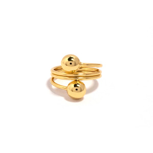 The Infinity Ring Collection Elegance and Chic Freesize Non Tarnish Gold Colour