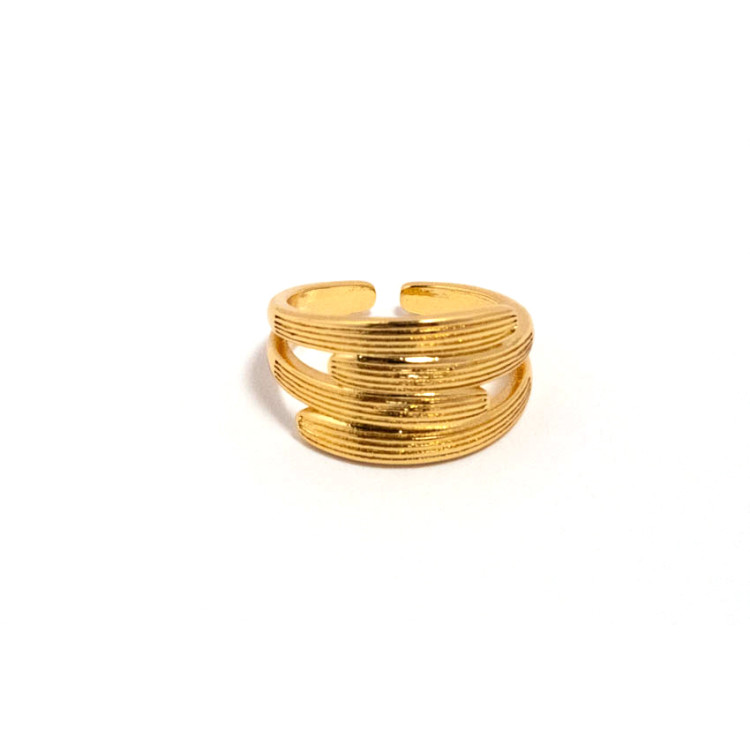 The Infinity Ring Collection Elegance and Chic Freesize Non Tarnish Gold Colour