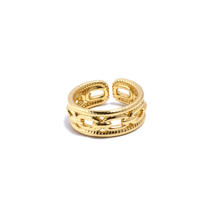 The Infinity Ring Collection Elegance and Chic Freesize Non Tarnish Gold Colour