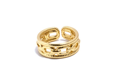 The Infinity Ring Collection Elegance and Chic Freesize Non Tarnish Gold Colour