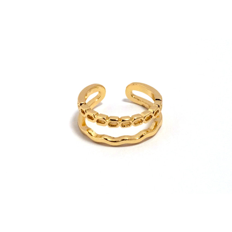 The Infinity Ring Collection Elegance and Chic Freesize Non Tarnish Gold Colour