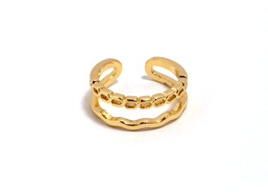 The Infinity Ring Collection Elegance and Chic Freesize Non Tarnish Gold Colour