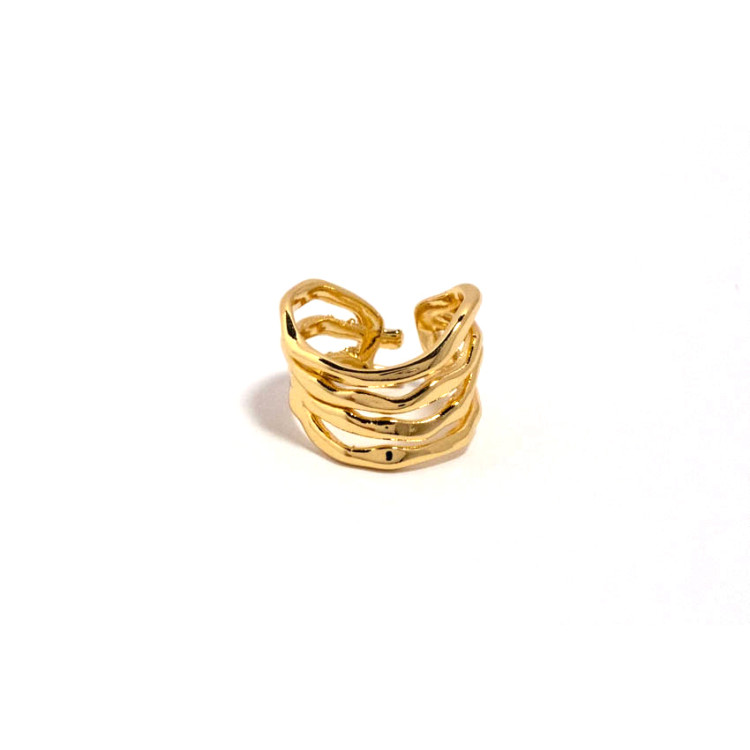 The Infinity Ring Collection Elegance and Chic Freesize Non Tarnish Gold Colour