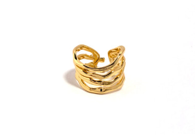 The Infinity Ring Collection Elegance and Chic Freesize Non Tarnish Gold Colour