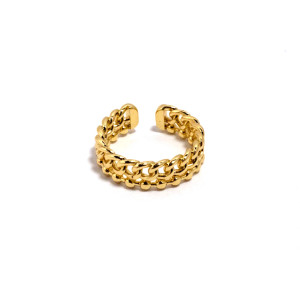 The Infinity Ring Collection Elegance and Chic Freesize Non Tarnish Gold Colour