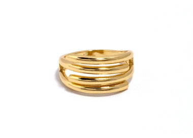 The Infinity Ring Collection Elegance and Chic Freesize Non Tarnish Gold Colour