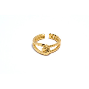 The Infinity Ring Collection Elegance and Chic Freesize Non Tarnish Gold Colour