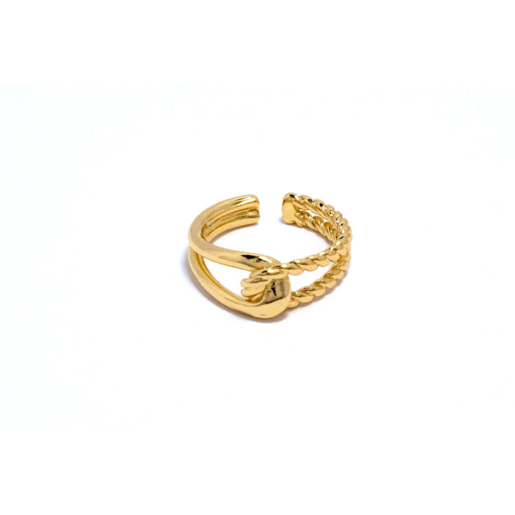 The Infinity Ring Collection Elegance and Chic Freesize Non Tarnish Gold Colour