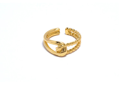 The Infinity Ring Collection Elegance and Chic Freesize Non Tarnish Gold Colour