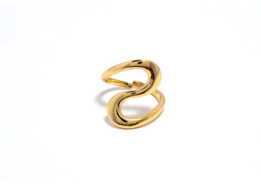 The Infinity Ring Collection Elegance and Chic Freesize Non Tarnish Gold Colour