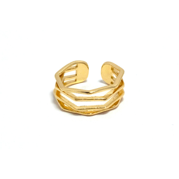 The Infinity Ring Collection Elegance and Chic Freesize Non Tarnish Gold Colour