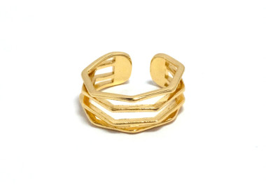 The Infinity Ring Collection Elegance and Chic Freesize Non Tarnish Gold Colour