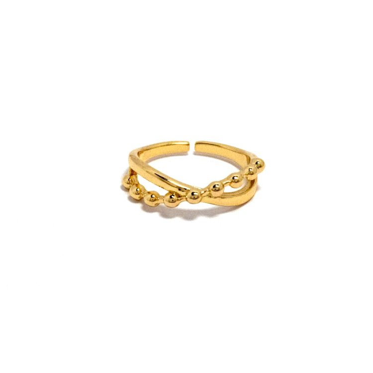 The Infinity Ring Collection Elegance and Chic Freesize Non Tarnish Gold Colour