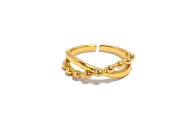 The Infinity Ring Collection Elegance and Chic Freesize Non Tarnish Gold Colour