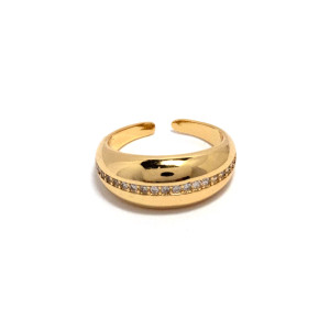 The Infinity Ring Collection The Marquise Freesize Non Tarnish Gold Colour