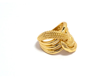 The Infinity Ring Collection Elegance and Chic Freesize Non Tarnish Gold Colour