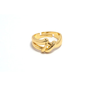 The Infinity Ring Collection Elegance and Chic Freesize Non Tarnish Gold Colour