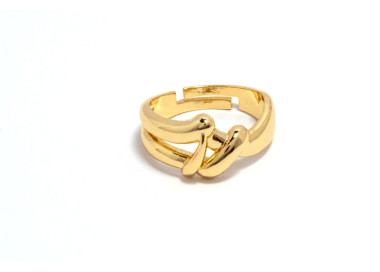 The Infinity Ring Collection Elegance and Chic Freesize Non Tarnish Gold Colour