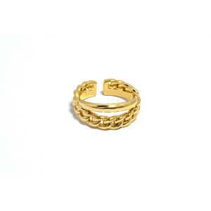 The Infinity Ring Collection Elegance and Chic Freesize Non Tarnish Gold Colour